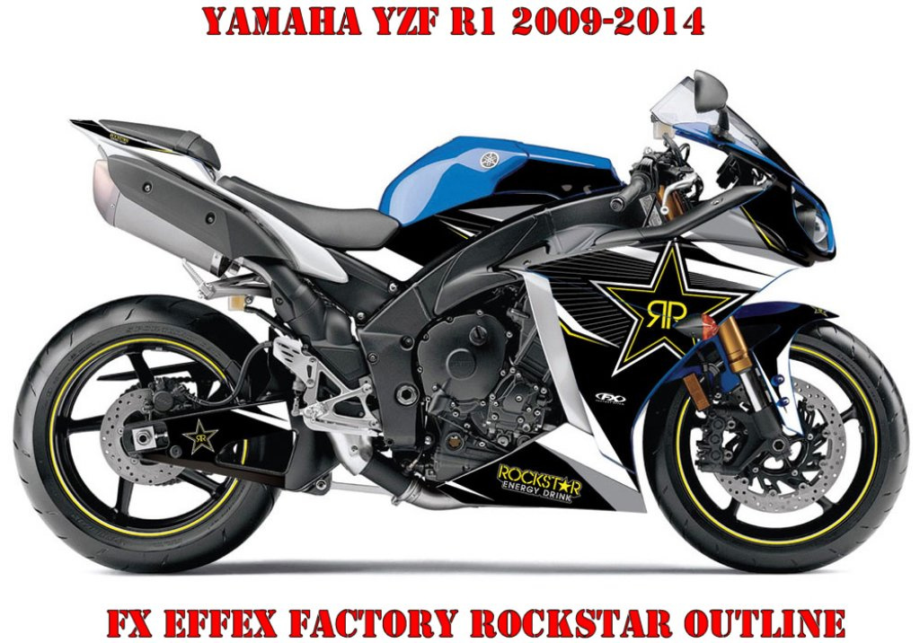 Beispiel Bild für die Farben, Rockstar Outline für Yamaha YZF R1 2009-2014
